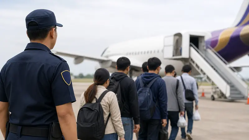 41 Pekerja Thailand Dipulangkan dari Laos Usai Terungkap Jaringan Perjudian